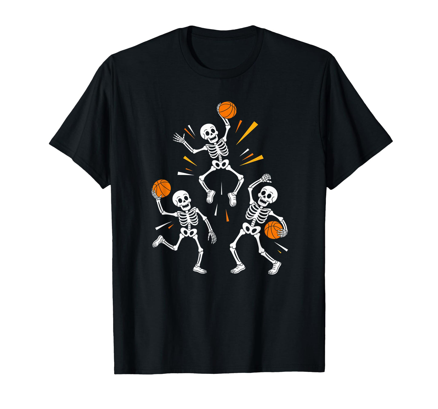 Skeleton Basketball Team Halloween Sports Graphic T-Shirt