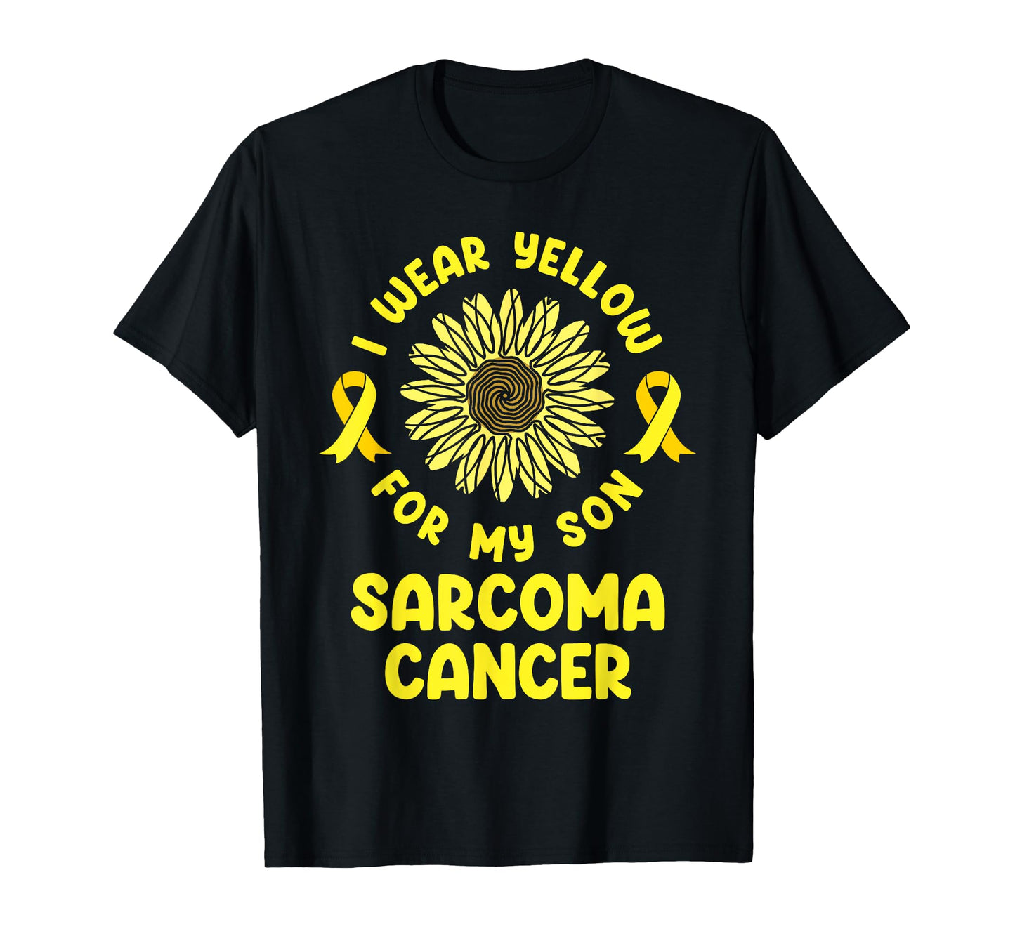 I Wear Yellow For My Son Warrior Sarcoma Cancer Awareness T-Shirt