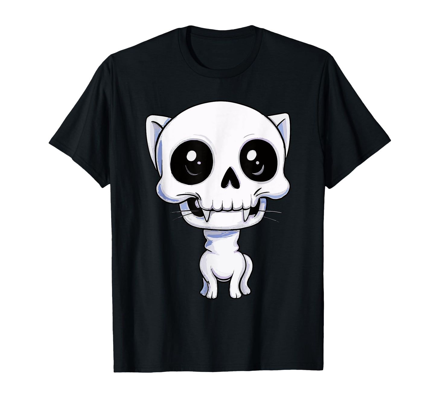 CAT Skull Skeleton Cute Halloween Kitty Horror Kitten Trick T-Shirt