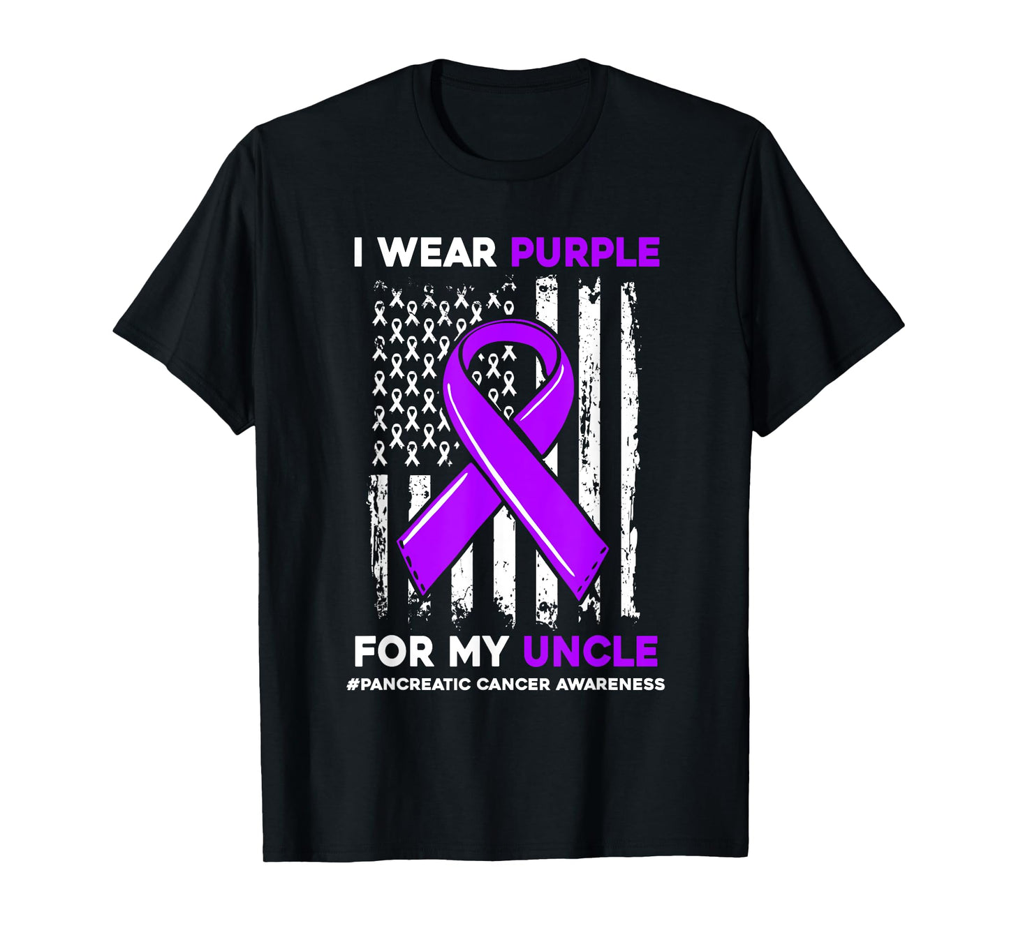 I Wear Purple For My Uncle Pancreatic Cancer Awareness T-Shirt