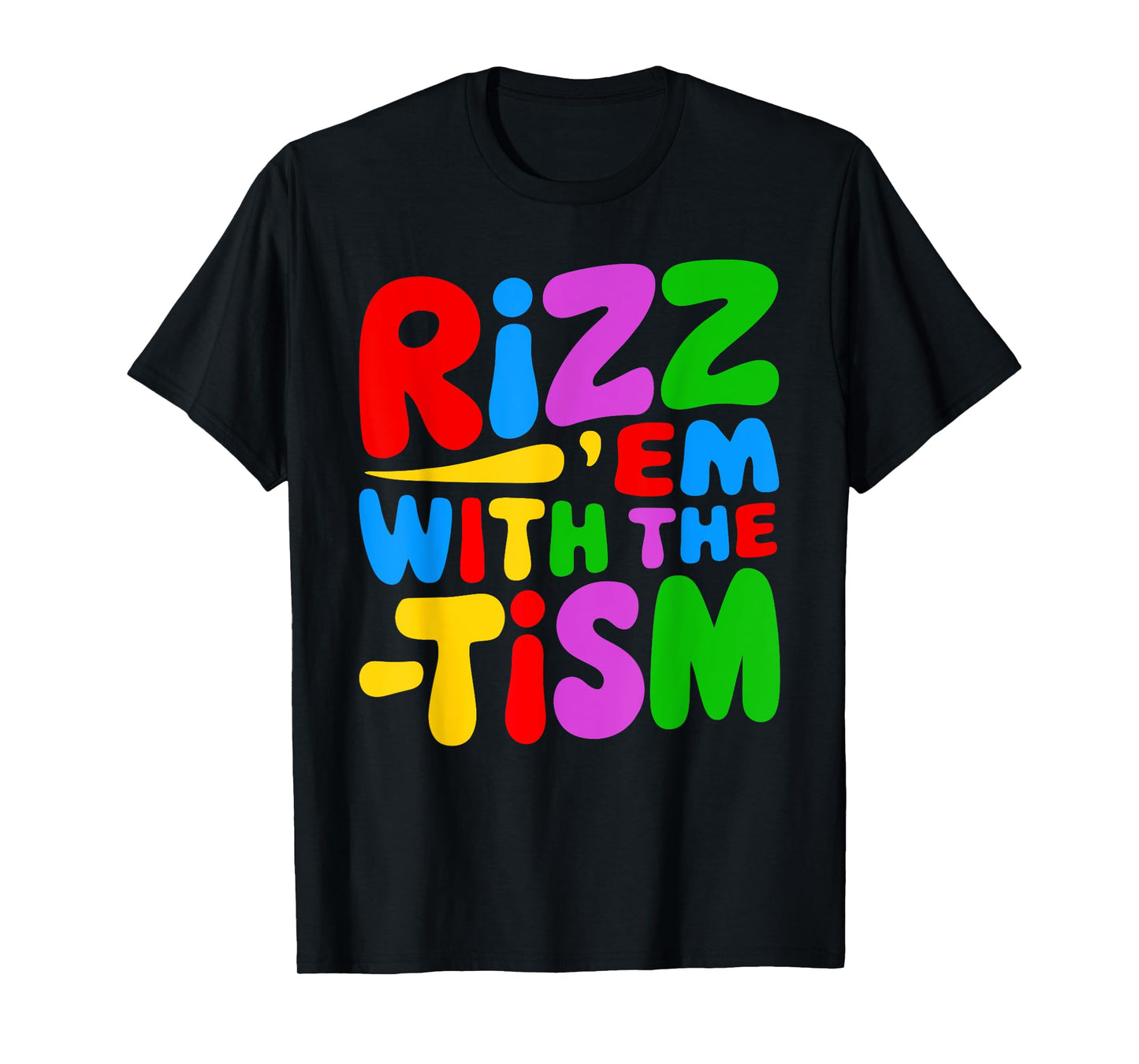 Rizz Em With the Tism Funny Autism Awareness Raccoon Lovers T-Shirt
