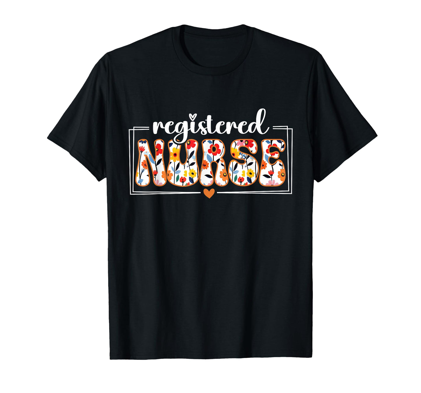RN Nurse Floral Print Registered Nurse Nursing School Women T-Shirt