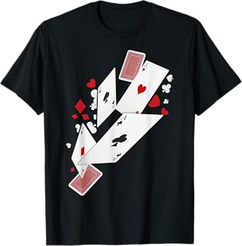Card Shark Poker Player Four Aces Gambling Gift Idea T-Shirt