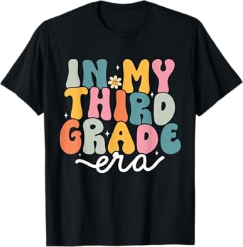 In My 3rd Grade Era Groovy Third Grade Teacher Kids Retro T-Shirt