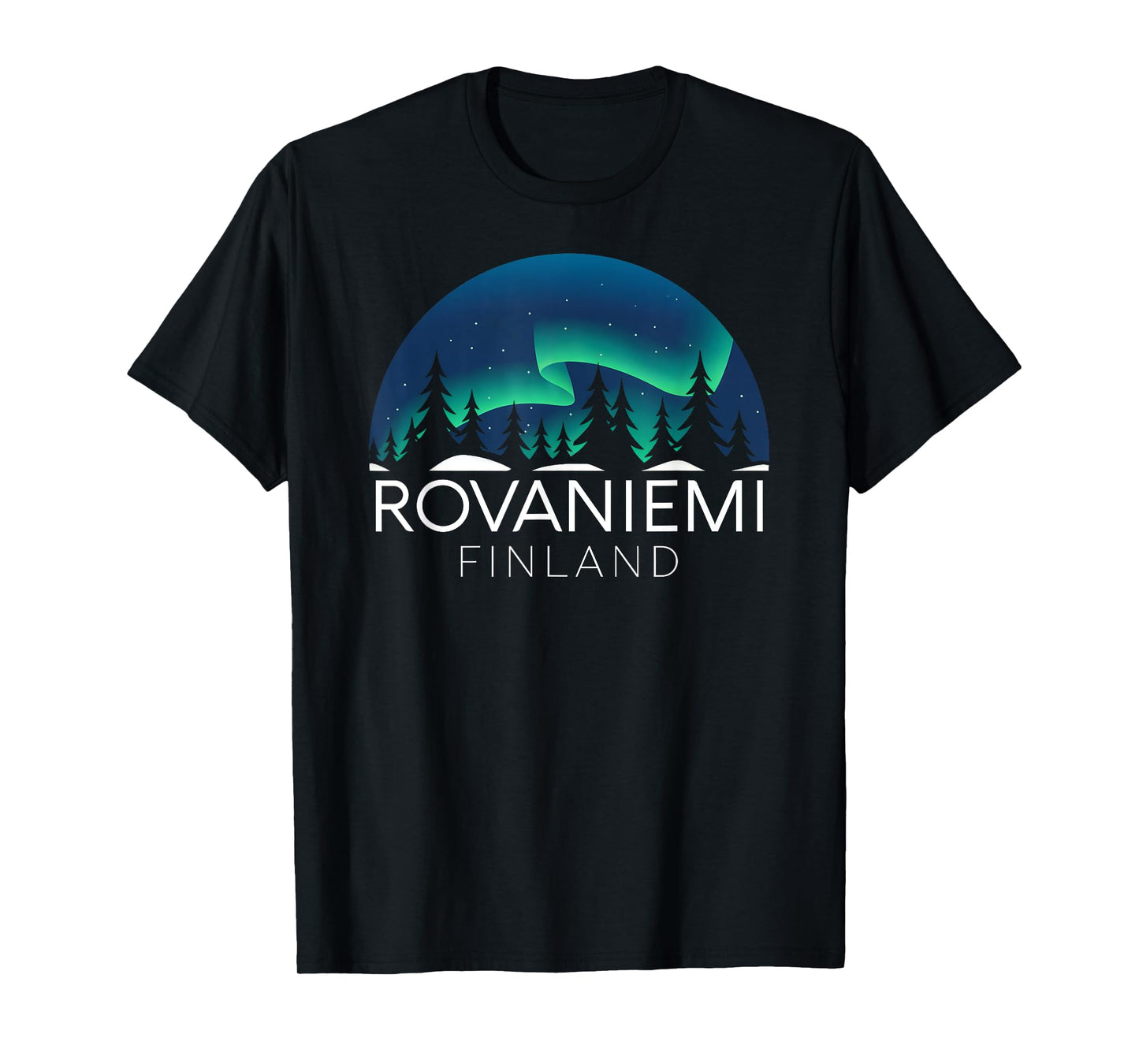 Rovaniemi Finland Northern Lights Arctic Aurora Borealis T-Shirt