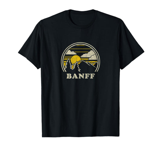 Banff Alberta Canada T Shirt Vintage Hiking Mountains Tee T-Shirt