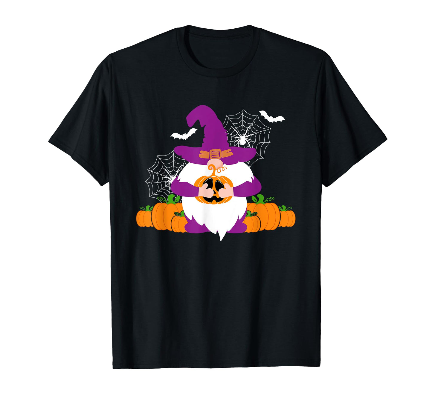 Gnome Halloween Pumpkin Autumn Fall Holiday 2025 Men Women T-Shirt