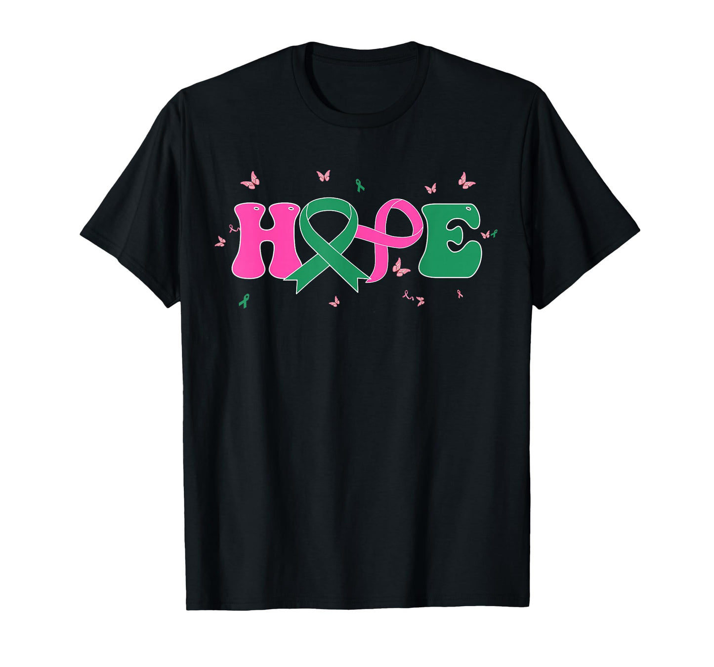 Hope Liver and Breast Cancer Awareness October Cancer Month T-Shirt