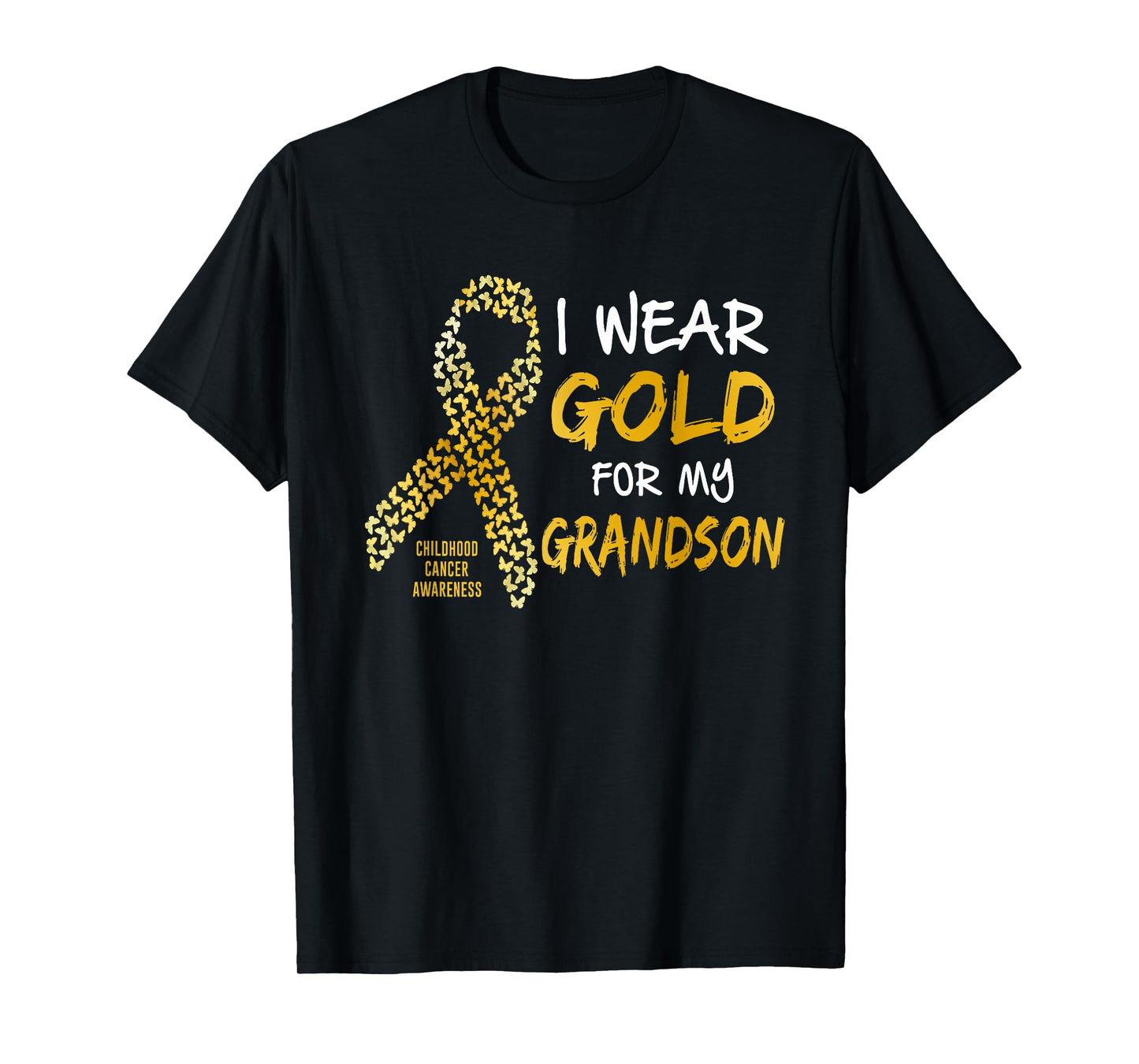 Childhood Cancer Awareness Gold For My Grandson T T-Shirt