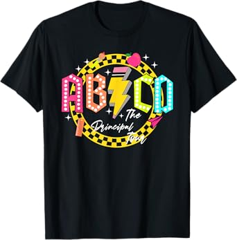 Principal Tour First Day Of School ABCD Teacher Kindergarten T-Shirt for Men Women