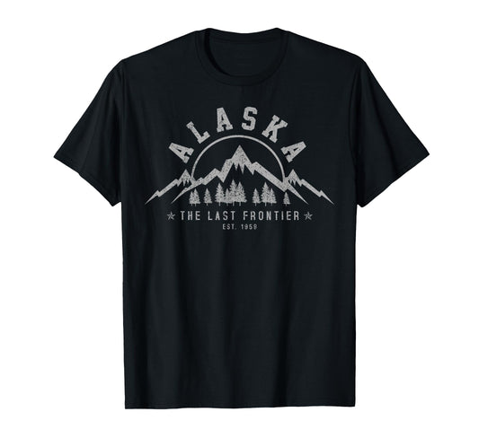 Alaska The Last Frontier Est. 1959 Mountains Nature Gift T-Shirt