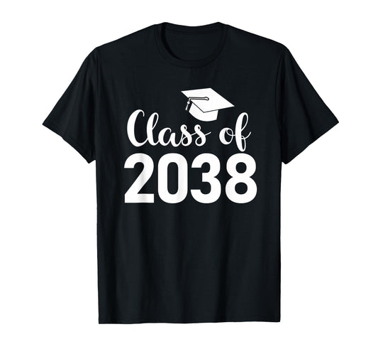 Class of 2038 Grow With Me - Handprints Go on the Back T-Shirt