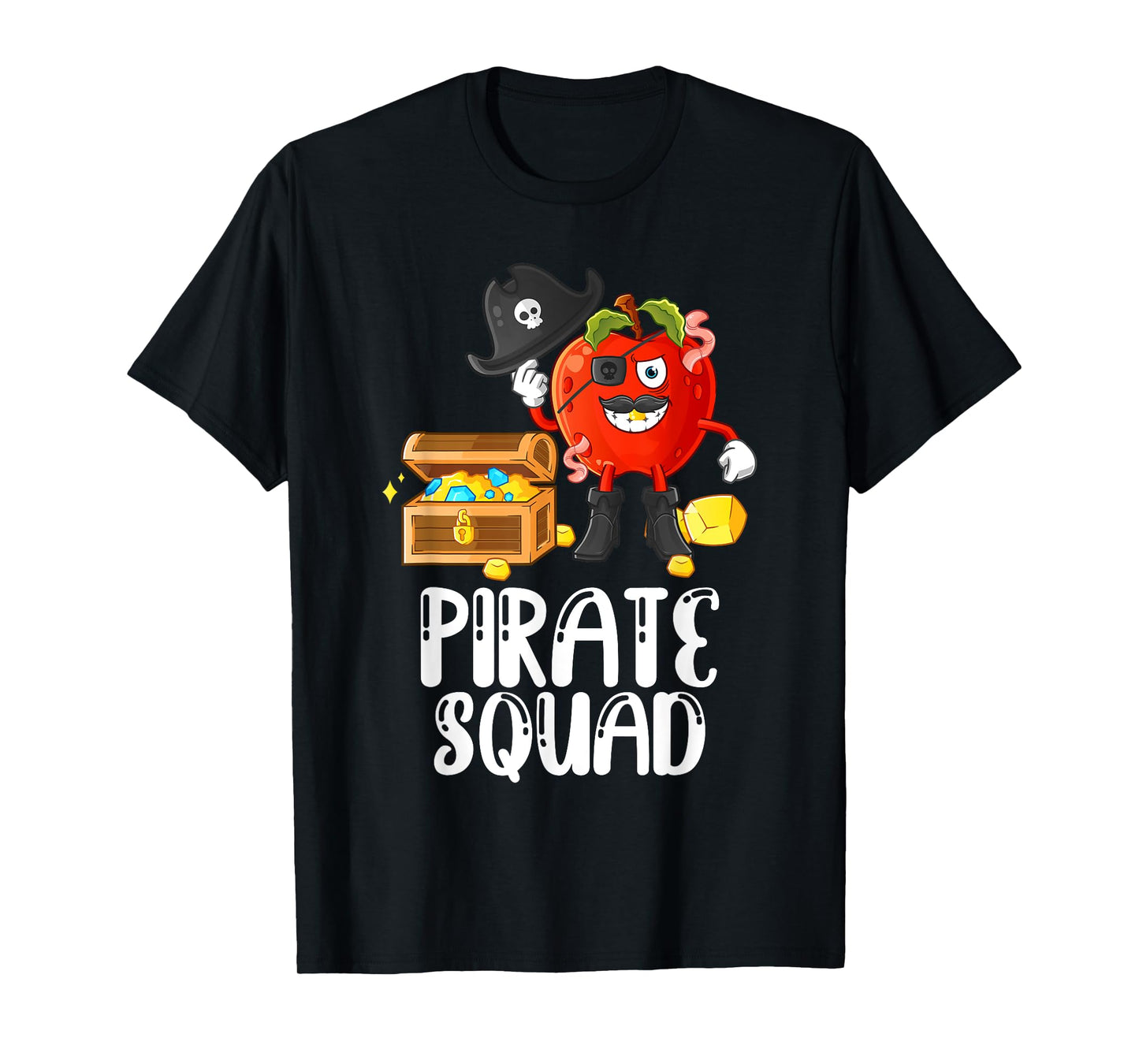 Pirate Squad Funny Apple Teacher Talk Like Pirate Day T-Shirt