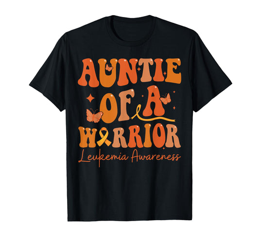 Auntie Of A Warrior Leukemia Awareness Family Matching T-Shirt