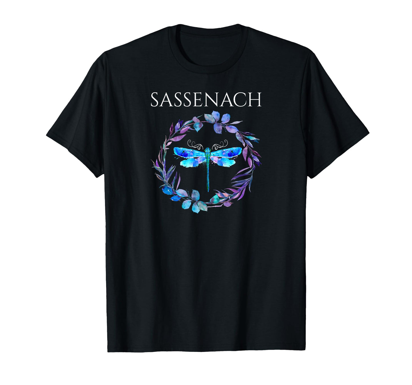 Sassenach Dragonfly Flower Flowers T-Shirt