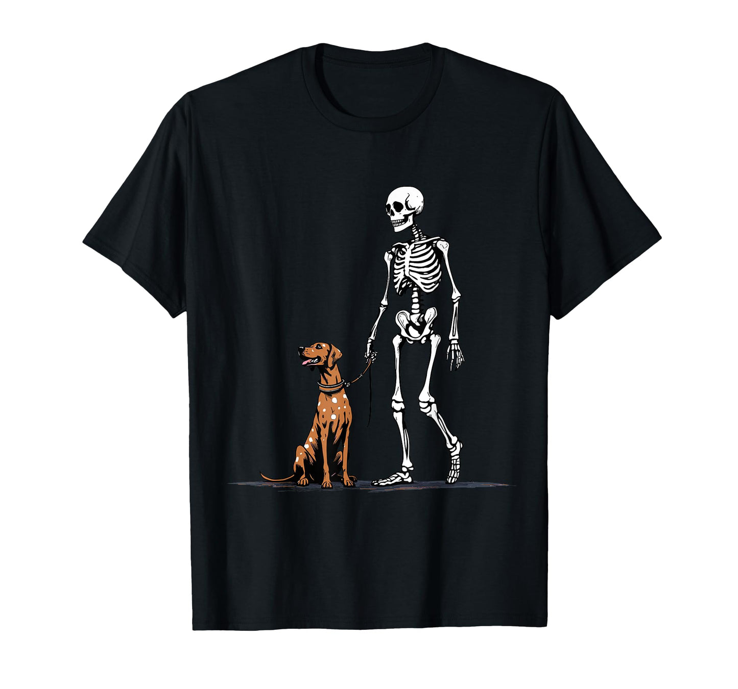 German Shorthaired Pointer Skeleton Walking Spooky Halloween T-Shirt