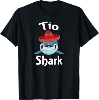 Funny Spanish Tio Shark Gifts For Uncle T-Shirt