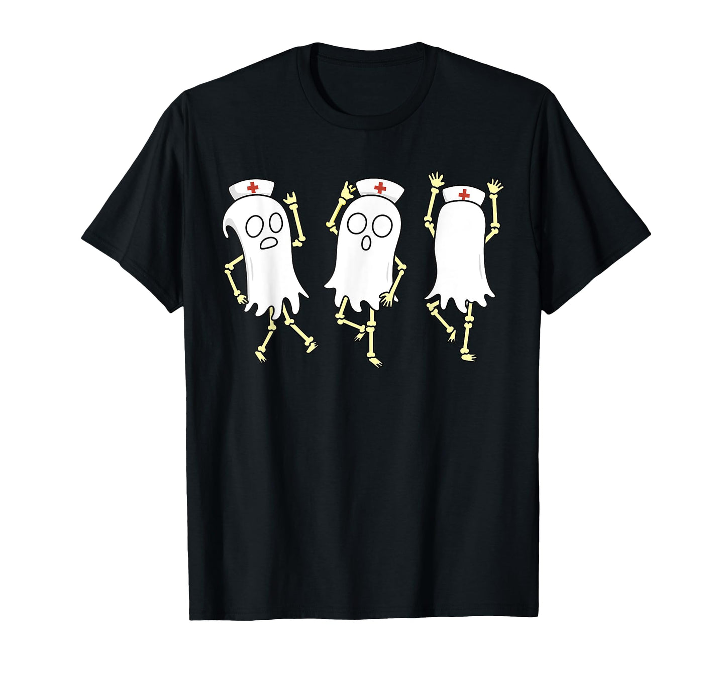 Funny Nurse Ghost Dance Cute Halloween Medical Costume T-Shirt