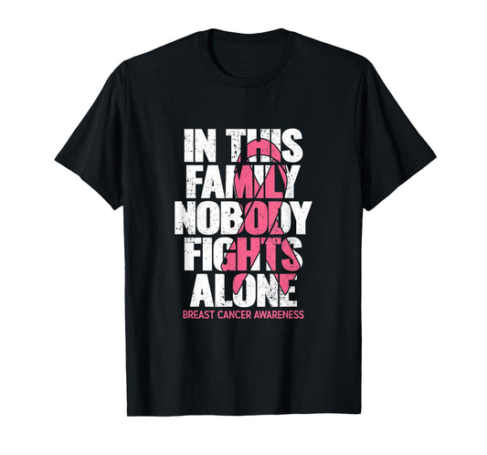 Breast Cancer Support Vintage Family Breast Cancer Awareness T-Shirt