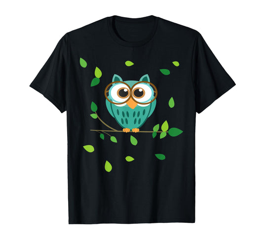 Cute little Owl in the Forest Owls Baby on a Branch T-Shirt