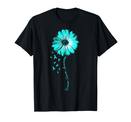 Daisy Flower Ovarian Cancer Awareness Gifts T-Shirt