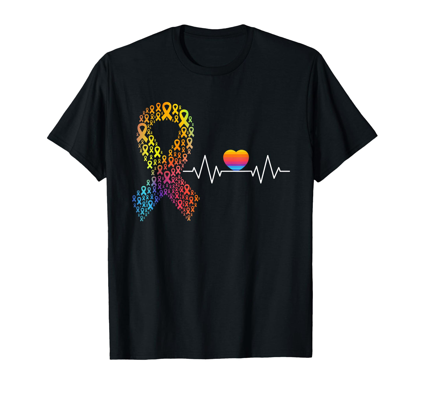 All Cancer Matters Awareness Day Heartbeat Ribbon T-Shirt