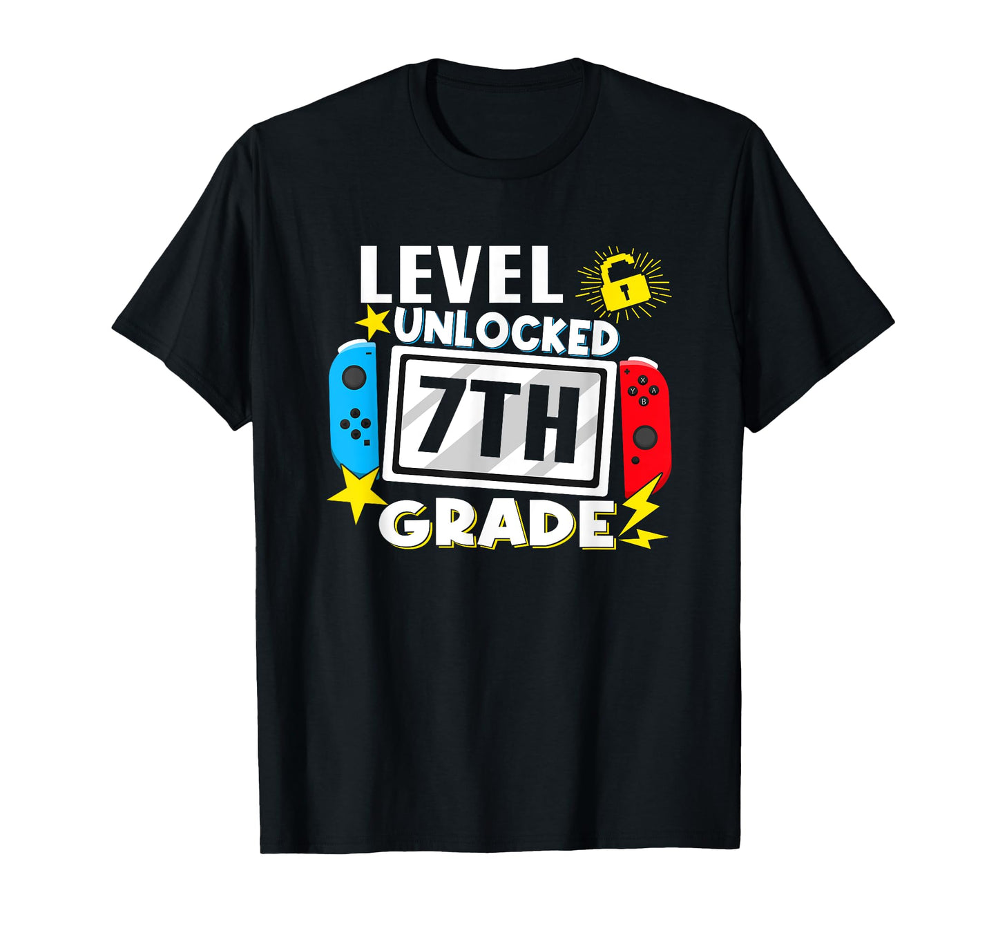 First Day Of 7th Grade Level Unlocked Game Back To School T-Shirt