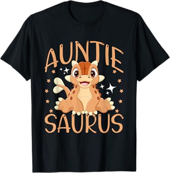 Auntie Saurus Cute Dinosaur T-Shirt