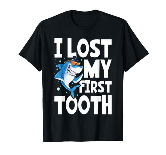 Kids Funny Tooth Fairy - Cute Shark I Lost My First To T-Shirt