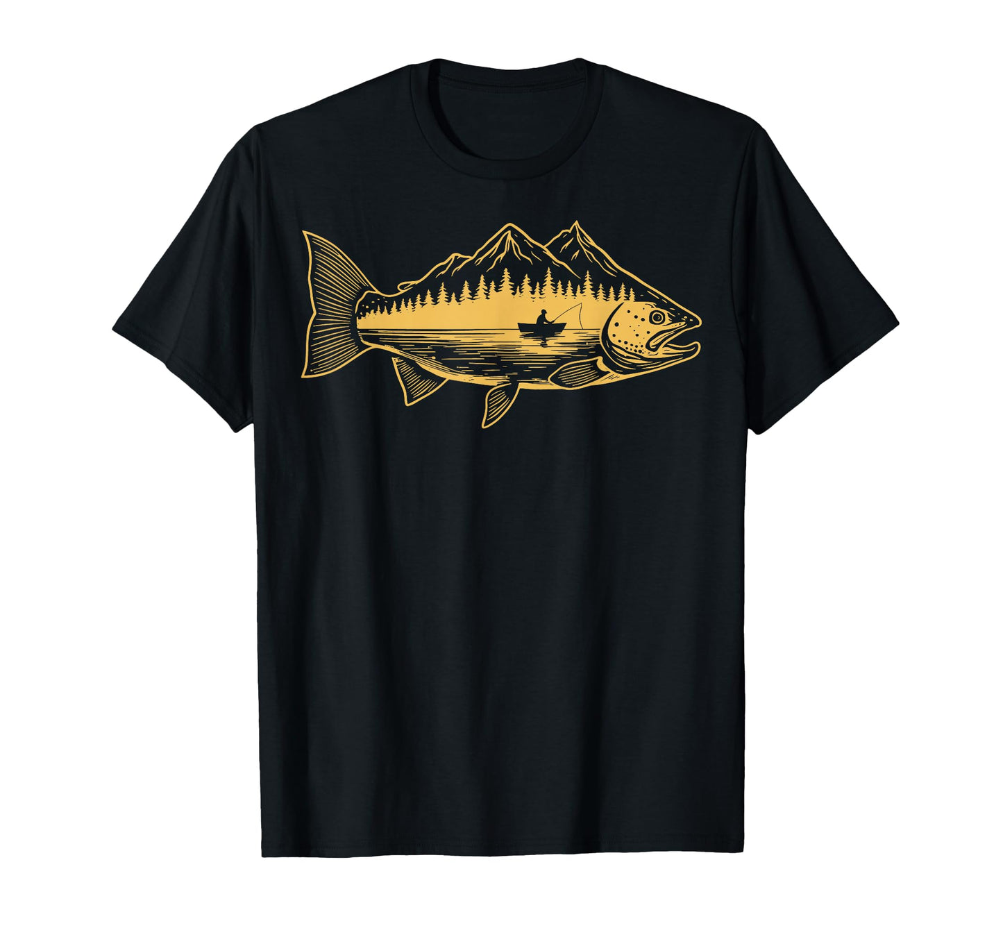 Fish Nature Mountains Wild Animals T-Shirt