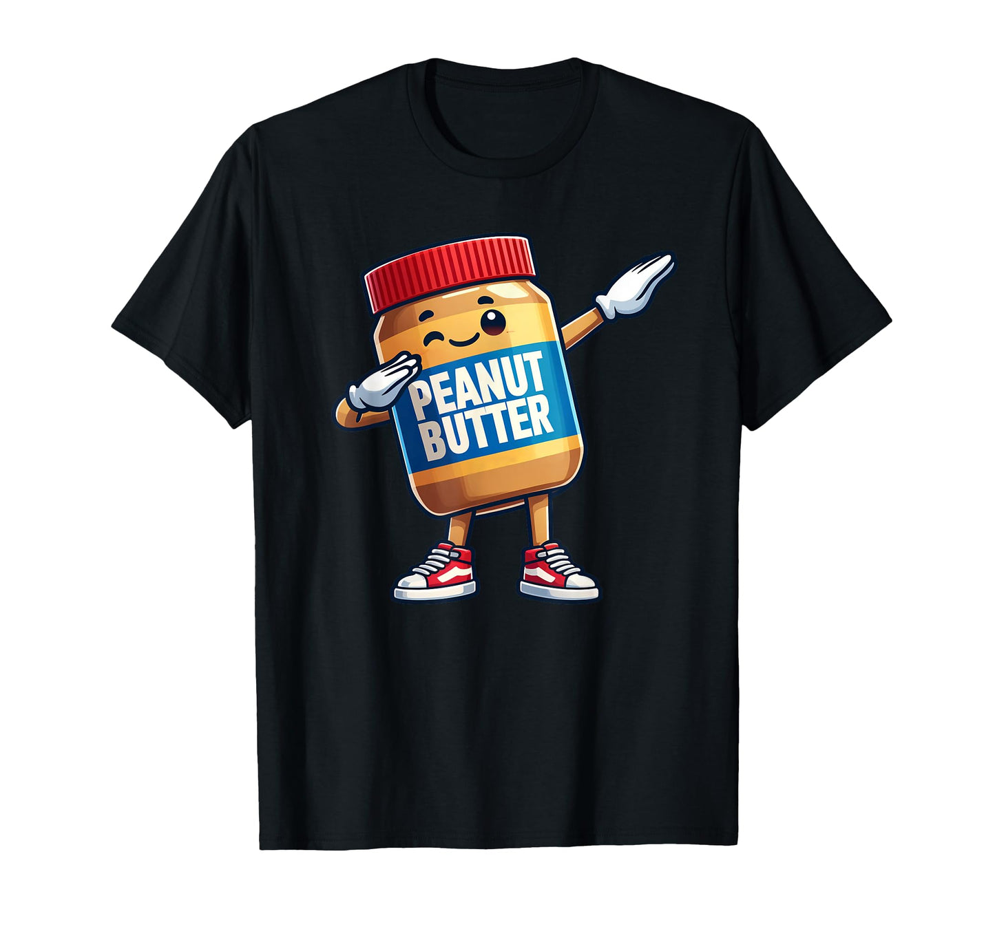 Funny Peanut Butter Jelly Jar Dabbing Boys Girls Kids T-Shirt