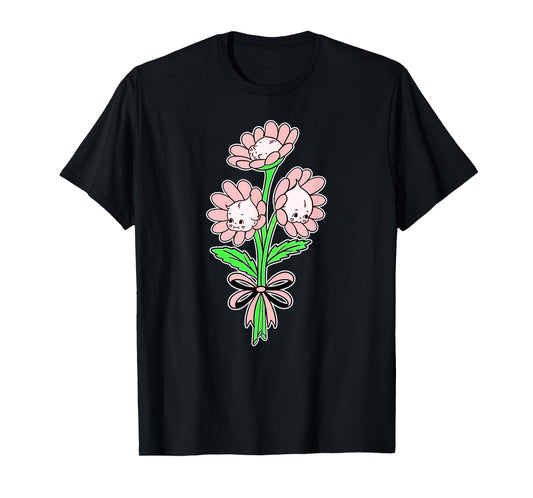 Kewpie Baby Flower Bouquet Spring Flowers T-Shirt