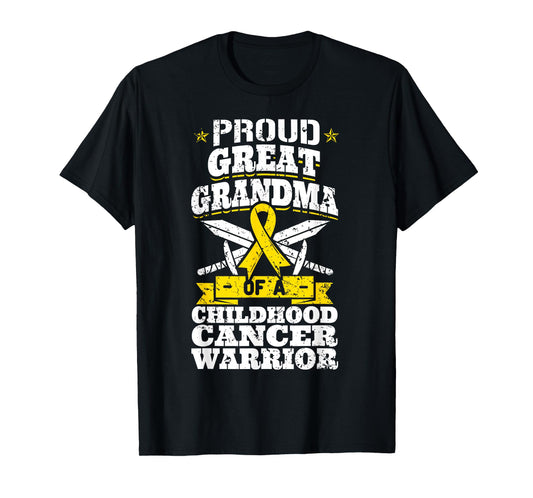 Proud Great Grandma Of A Childhood Cancer Warrior Awareness T-Shirt