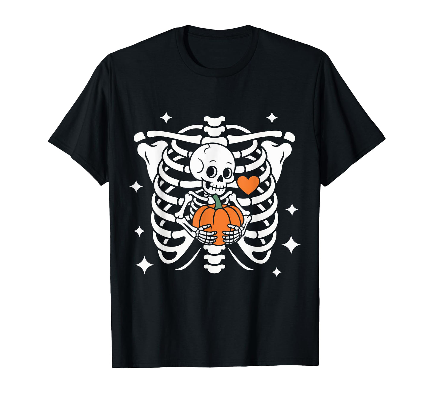 Skeleton Pregnancy Announcement Mom Halloween T-Shirt