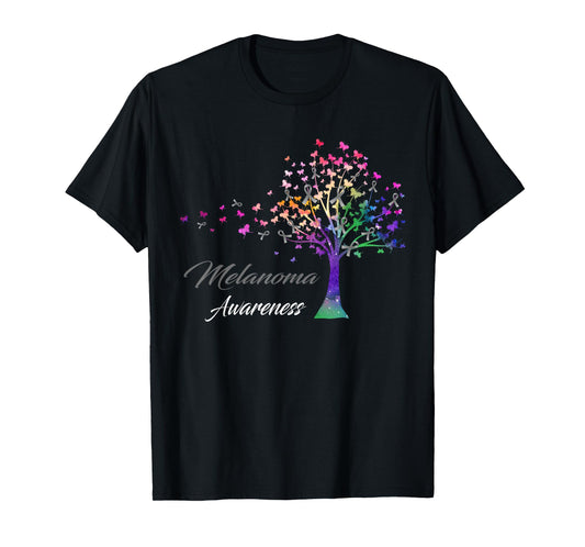 Tree Ribbon Melanoma Awareness T-Shirt