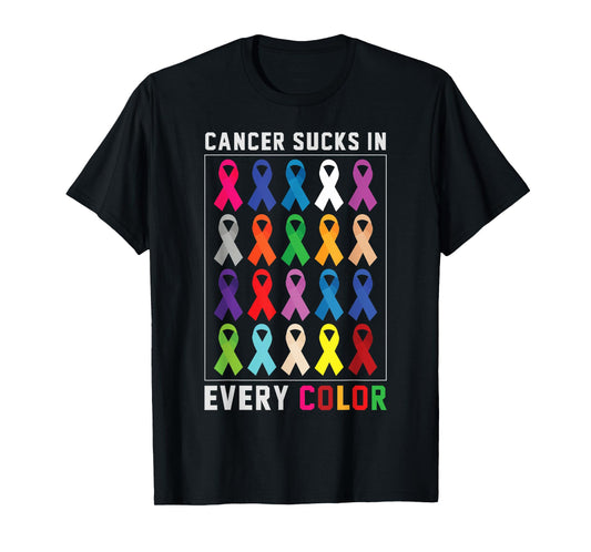 Cancer Sucks In Every Color Fighter | Funk Cancer T-Shirt