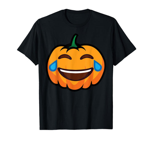 Pumpkin Two Eyes Wink Cry With Big Smile Halloween Costume T-Shirt
