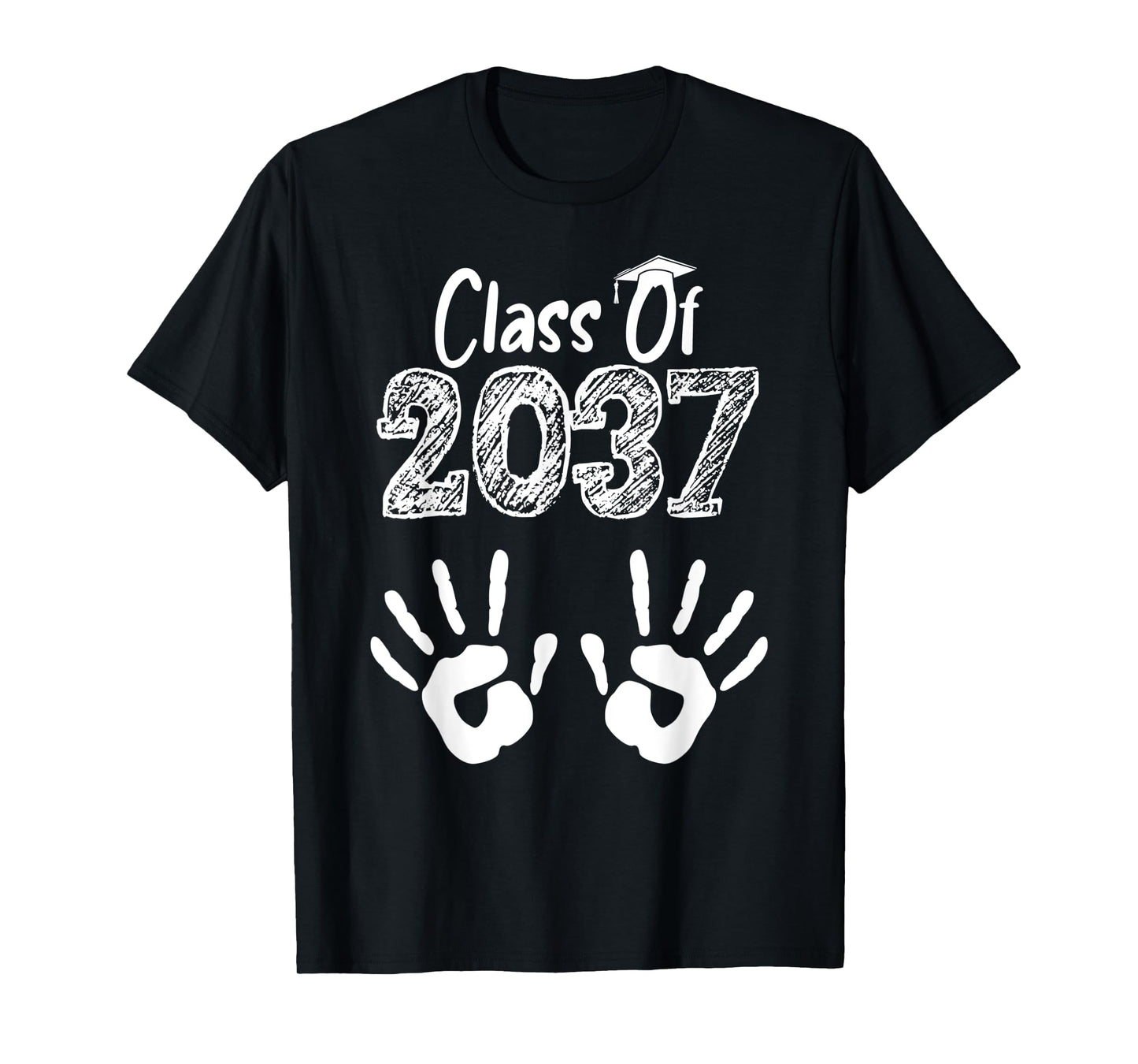 Kindergarten Graduation Grow With Me Class of 2037 Handprint T-Shirt