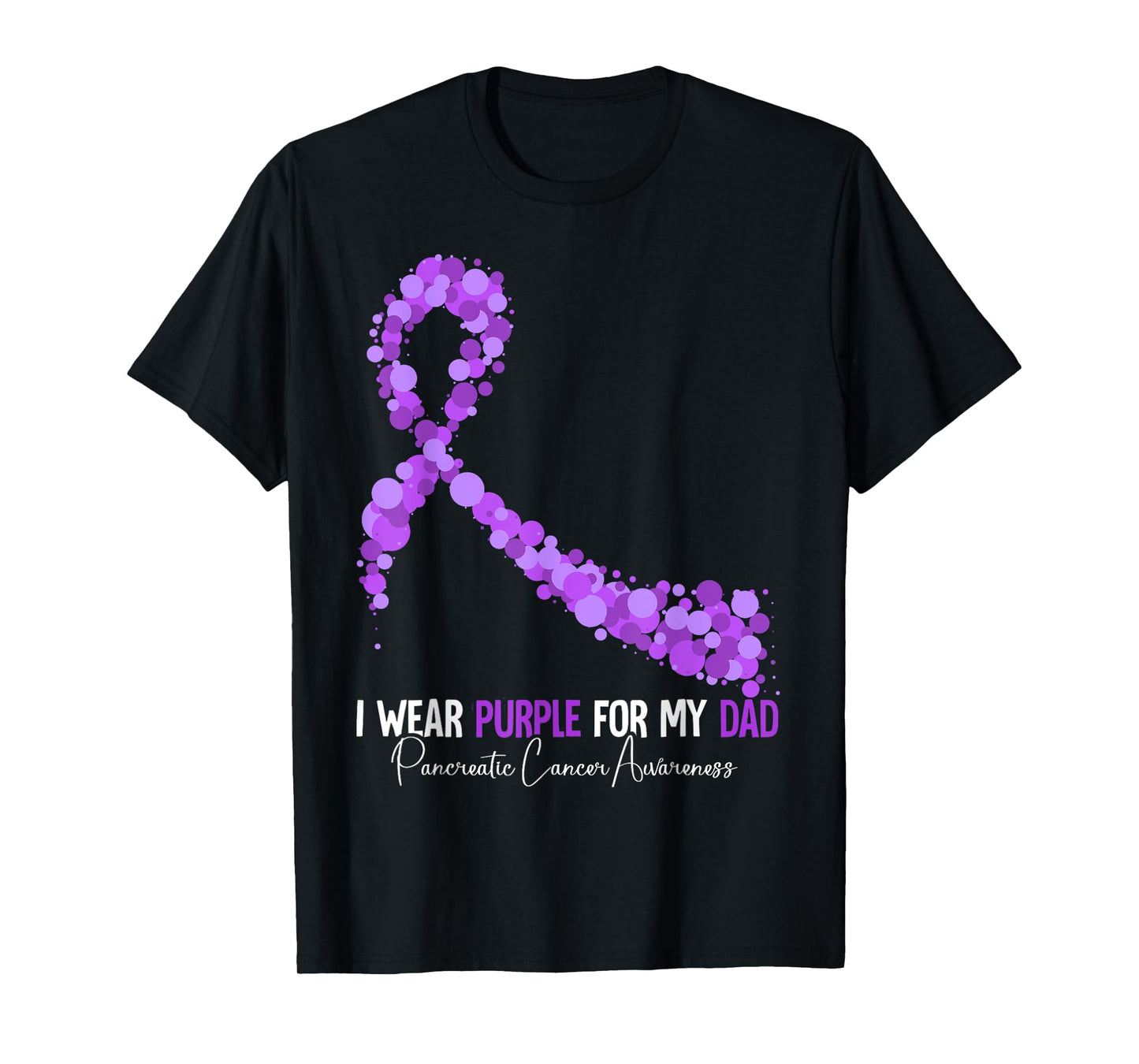 Pancreatic Cancer Awareness Support Purple Ribbon for My Dad T-Shirt