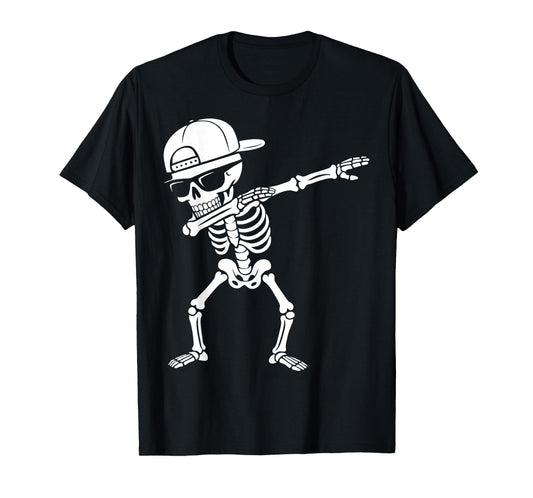 Dabbing Skeleton Halloween Costume Skull Rib Cage Dab Dance T-Shirt