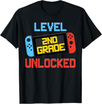 Level 2nd Grade Unlocked Back To School First Day Boy Kids T-Shirt