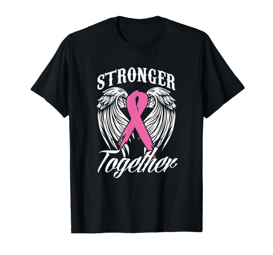 Strengthen Breast Cancer Awareness Together Pink Ribbon T-Shirt