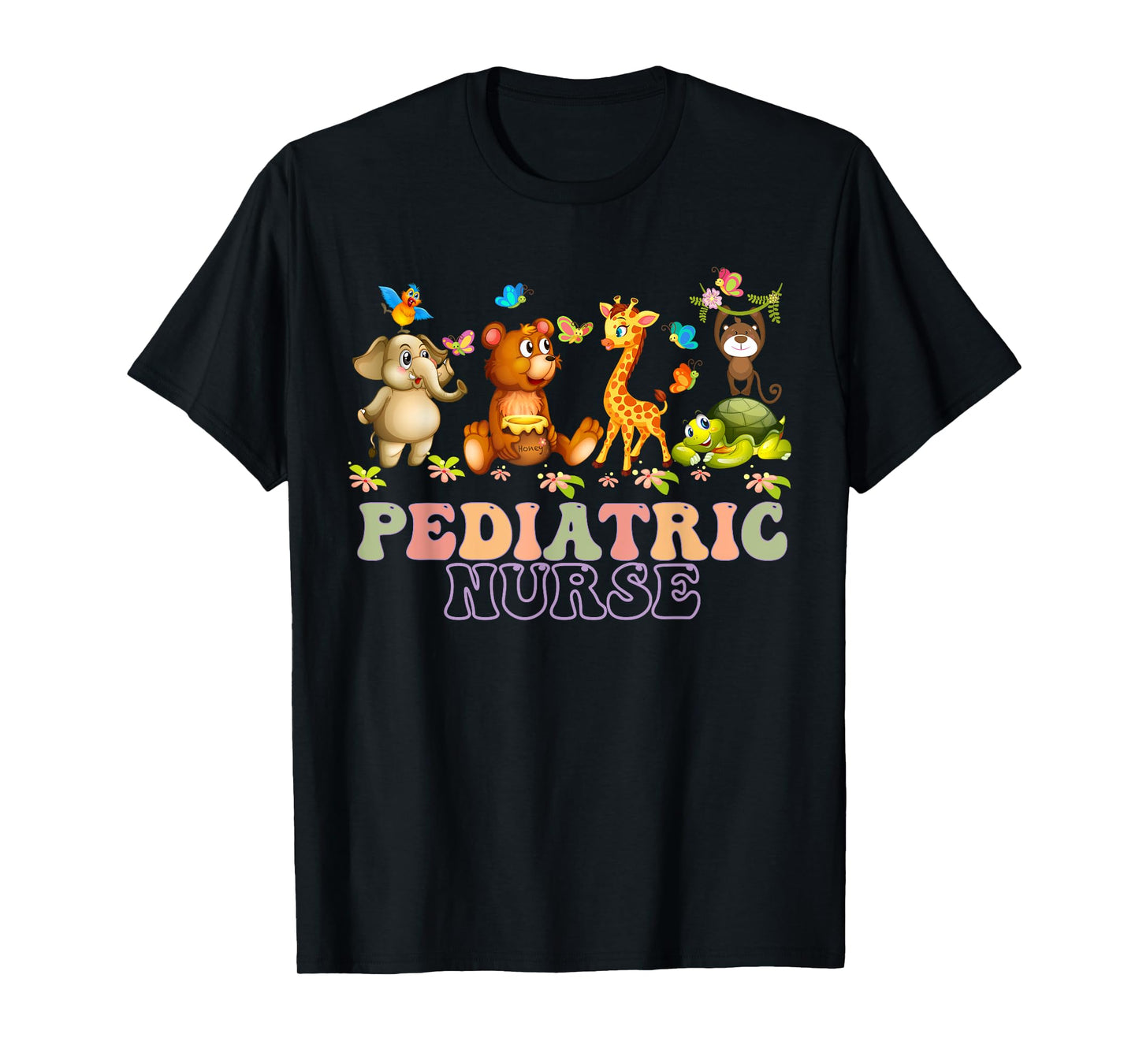 Pediatric Nurse Safari Baby Animals Nurse Appreciation Week T-Shirt