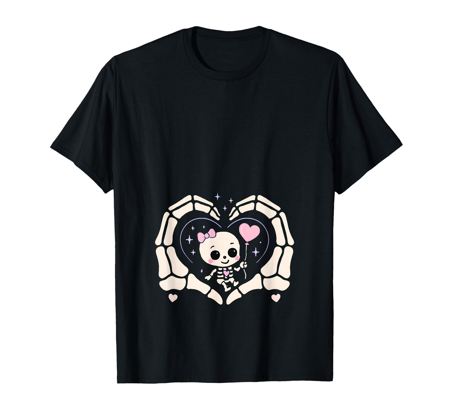 Happy Halloween Pregnant Baby Skeleton Spooky Season New Mom T-Shirt
