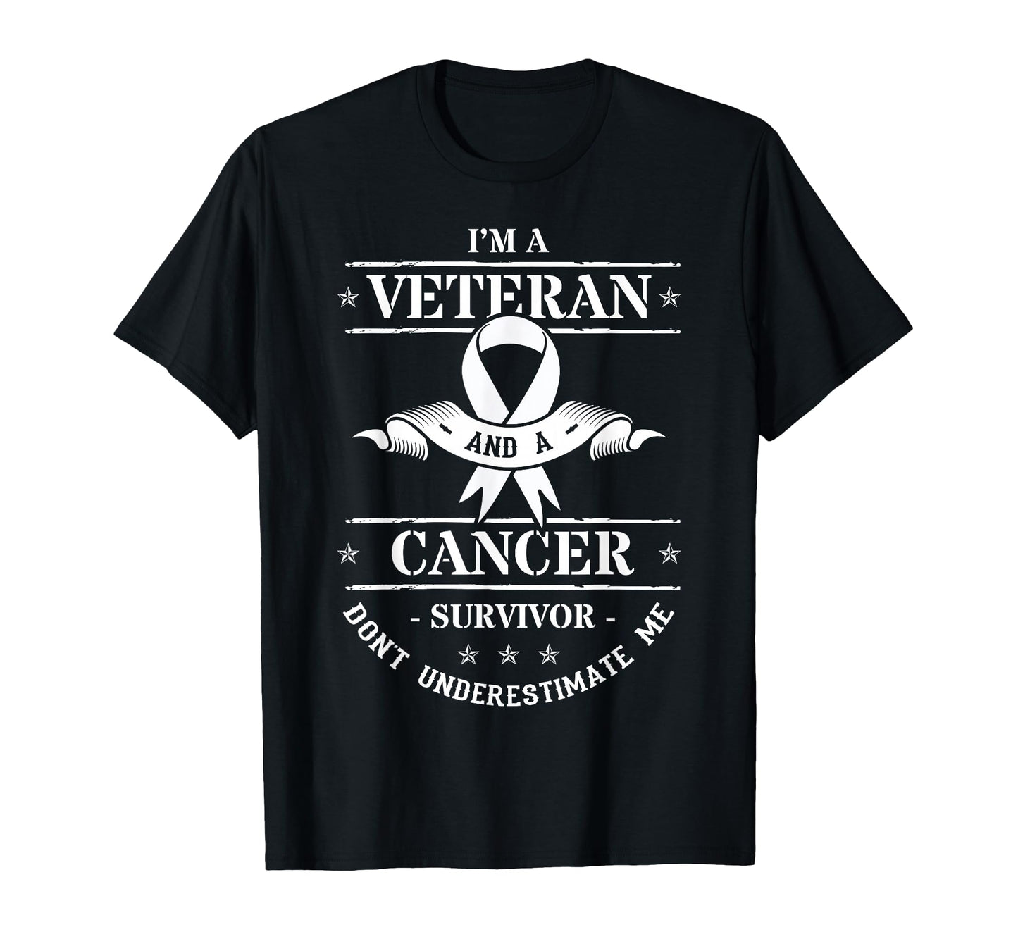 I'm A Veteran And A Cancer Survivor Don't Underestimate Me T-Shirt