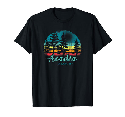 Acadia National Park Pines Vintage T-Shirt
