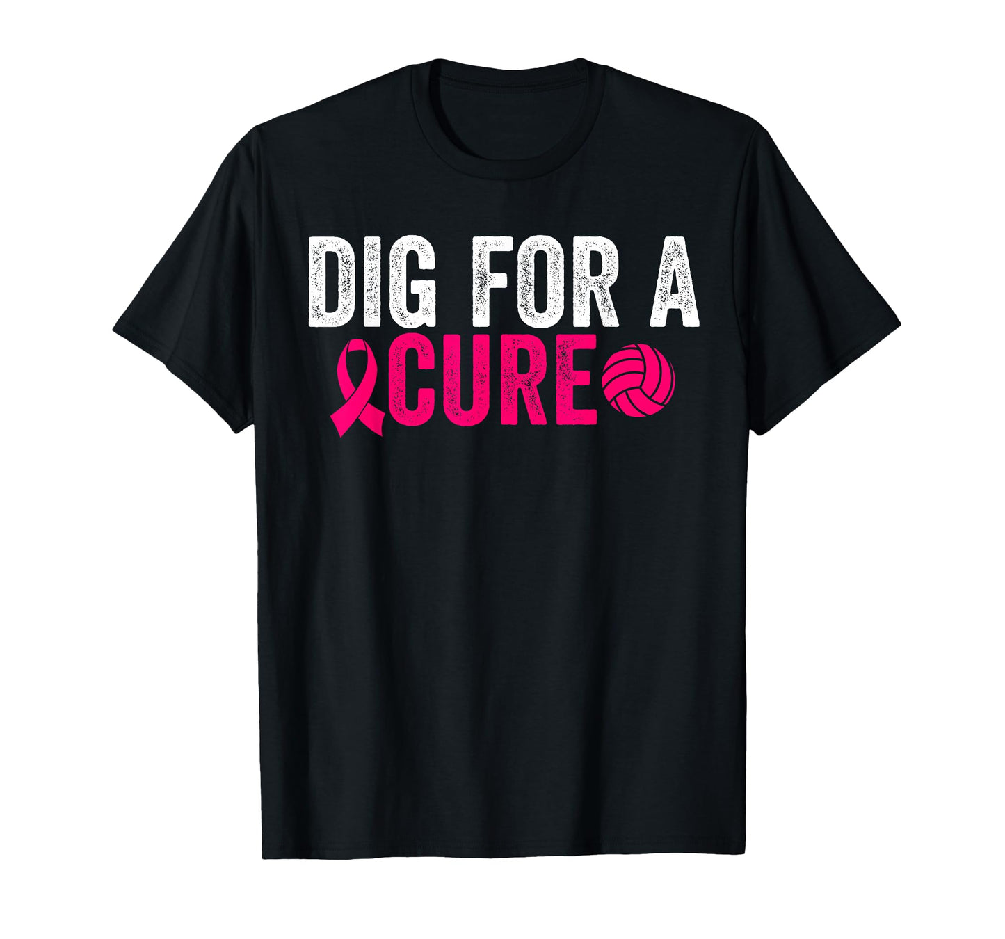 Dig For A Cure Breast Cancer Awareness Volleyball Pink T-Shirt