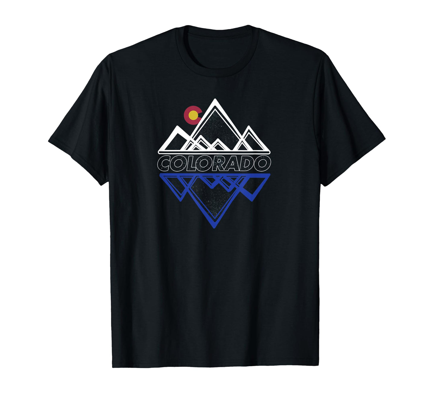 Colorado Mountains Flag Forest Design T-Shirt