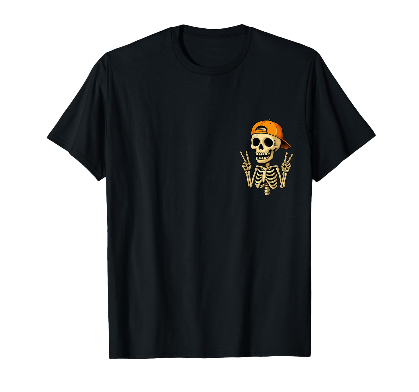 Halloween Skeleton Peeking in Pocket Skeleton Lover T-Shirt