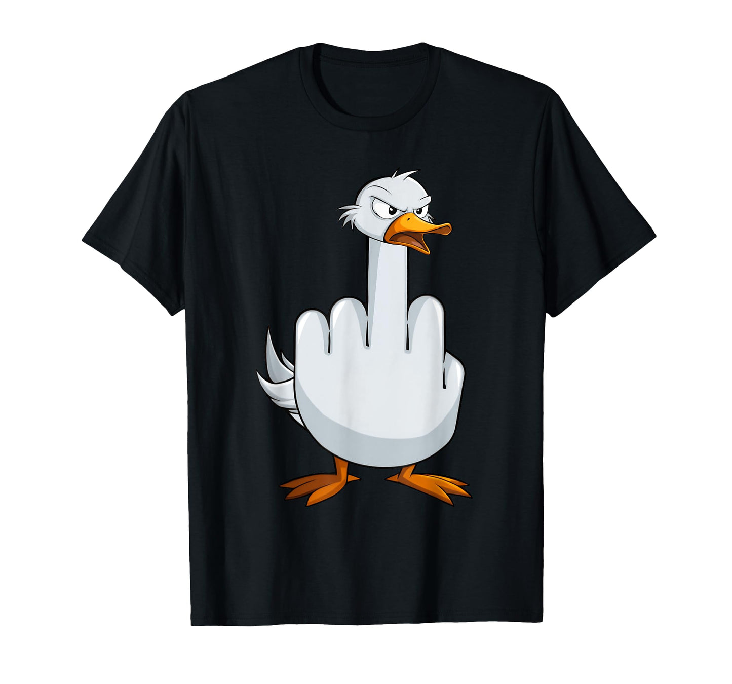 I Don't Give A Duck Middle Finger Funny Offensive Rude Duck T-Shirt